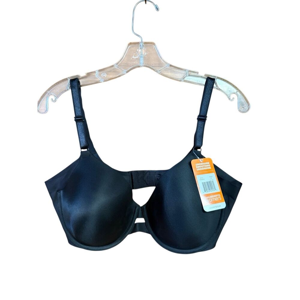 Warners Blissful Benefits Black Bra Sz 40C NWT